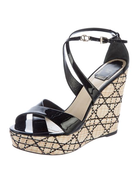 christian dior wedge sandals